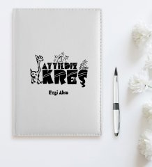 Kişiye Özel Mesleki Kreş Beyaz Deri Ajanda - 1