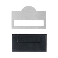 Kubbeli Sürgülü Metal Yaka İsimliği (gümüş)