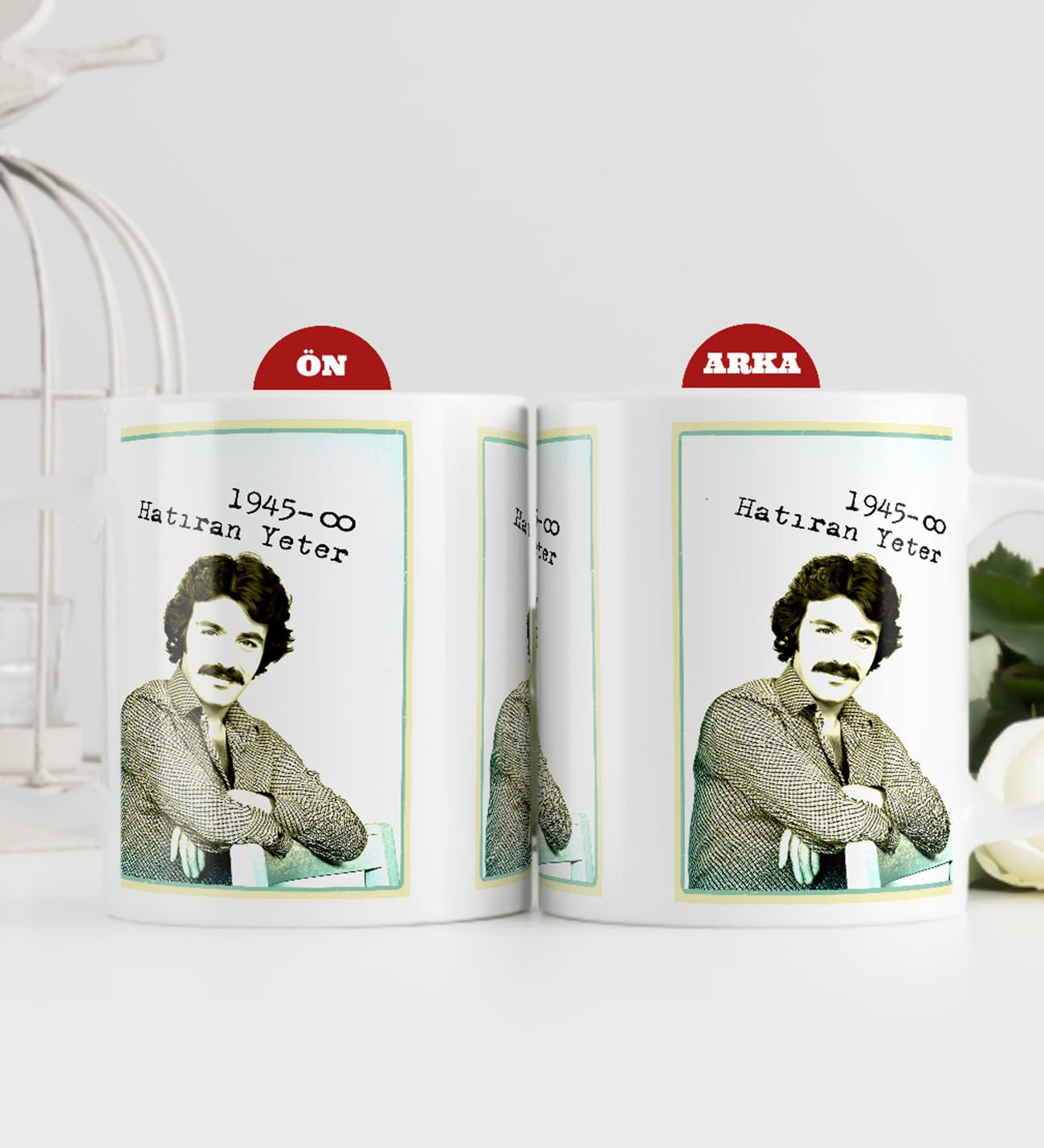 BK Gift Ferdi Tayfur Hatıran Yeter Tasarımlı Beyaz Kupa Bardak-3, Arkadaşa Hediye