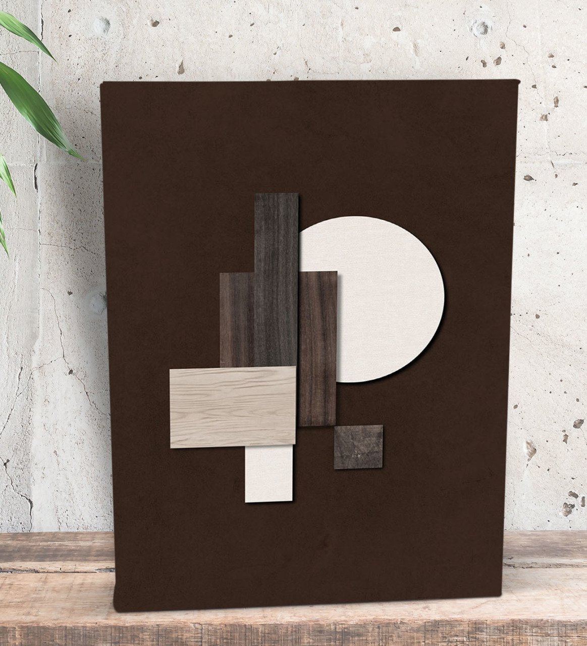 BK Gift Brown Textures Tasarımlı Dekoratif Mini Kanvas Tablo 15x20cm-1