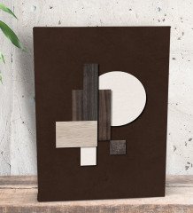 BK Gift Brown Textures Tasarımlı Dekoratif Mini Kanvas Tablo 15x20cm-1