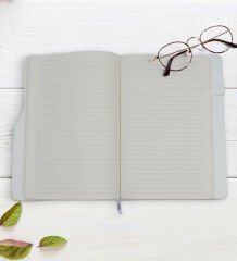 BK Gift Bir Bela Geliyor Tasarımlı Beyaz Termo Deri Not Defteri 15x21cm-1