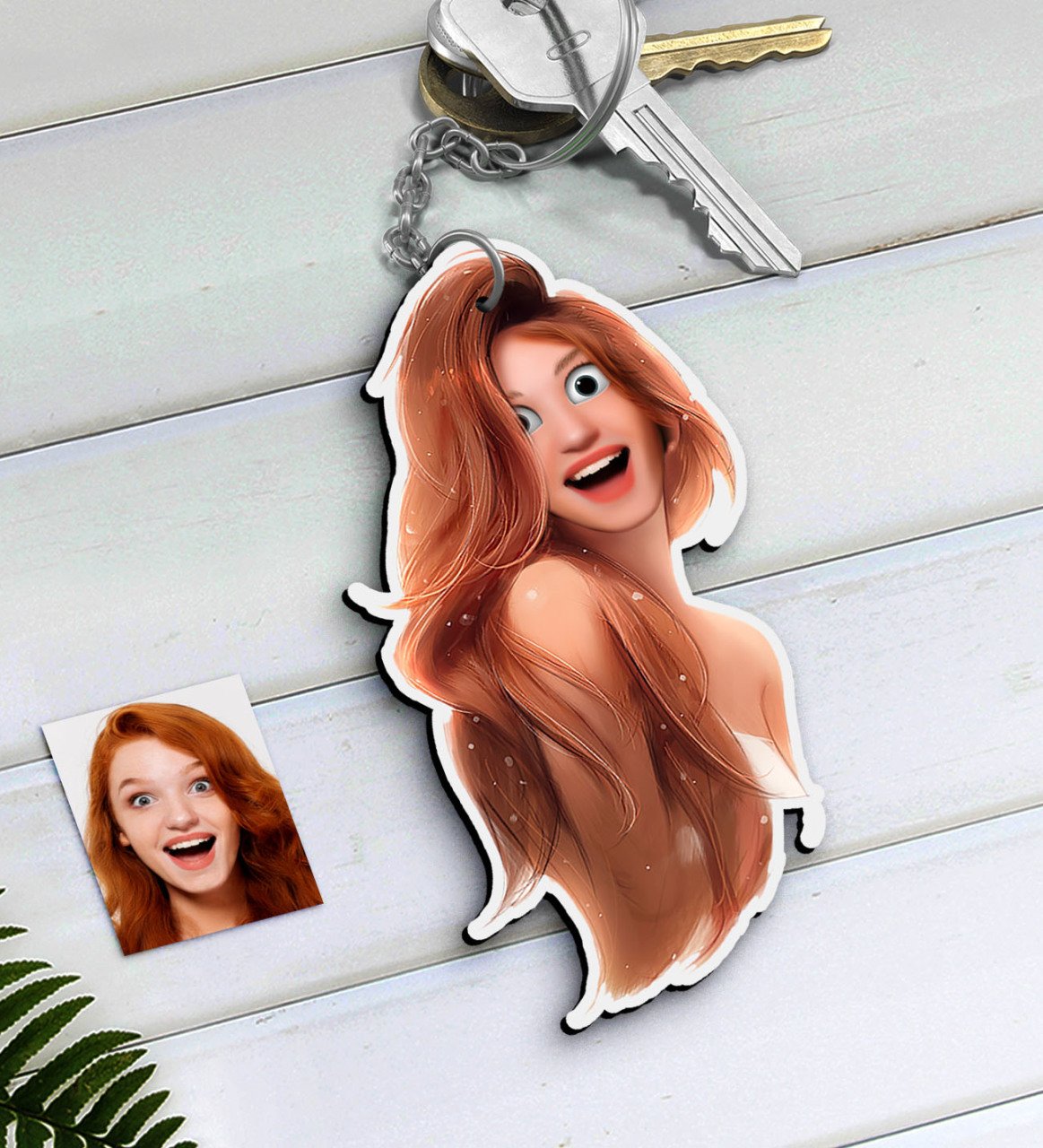 Kişiye Özel Barbie Bebek Karikatürlü Ahşap Anahtarlık-9