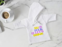 BK Gift Fcuk Tasarımlı Mini Beyaz İçki Şişesi Tişörtü , Viski, Şarap, Votka, Rakı Şişesi Tişörtü-3