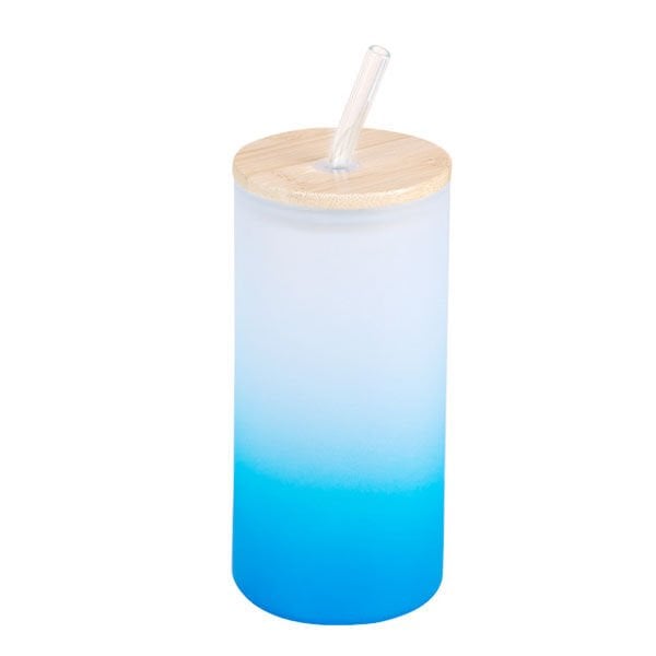 Sublimasyon Pipetli Cam Suluk - Mavi