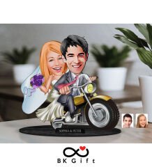 BK Gift Kişiye Özel Evleniyoruz Karikatürlü Ahşap Biblo, Sevgililer Günü Hediyesi, Doğum Günü Hediyesi, Yıl Dönümü Hediyesi-8