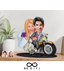 BK Gift Kişiye Özel Evleniyoruz Karikatürlü Ahşap Biblo, Sevgililer Günü Hediyesi, Doğum Günü Hediyesi, Yıl Dönümü Hediyesi-8