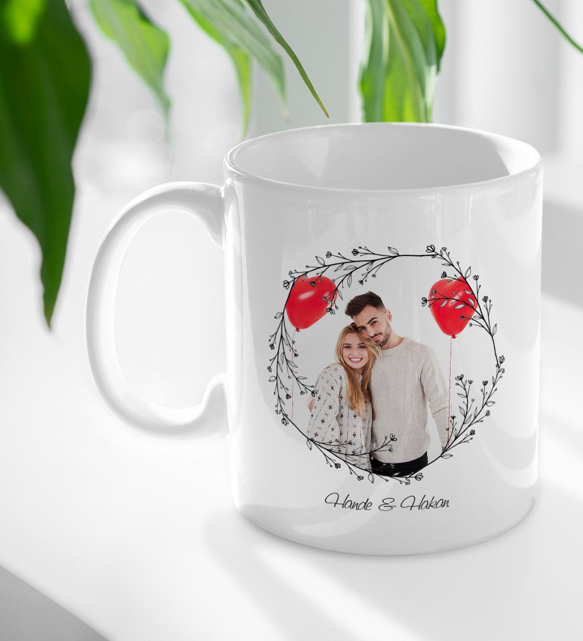 Kişiye Özel İsimli Fotoğraflı Beyaz Kupa Bardak-26