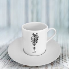Kişiye Özel J Harfli Türk Kahvesi Fincanı (Model 1)
