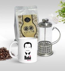 Kişiye Özel Baba Godfather Tasarımlı Kupa & French Press & 250gr Filtre Kahve Hediye Seti-12