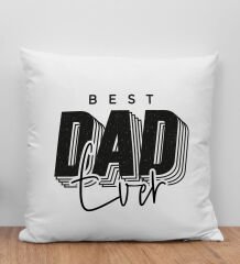 BK Gift Kişiye Özel İsimli Babalar Günü Tasarımlı Beyaz Kırlent Yastık-3, Babaya Hediye, Ev Dekorasyonu, Babalar Günü Hediyesi