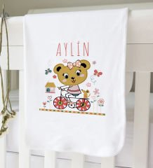 BK Kids Kişiye Özel 10 Parça Kırmızı Hastane Çıkışı Battaniye ve Yastık Hediye Seti, Yeni Doğan Bebek Giyim Hediyesi-4