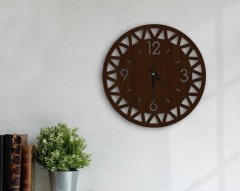 BK Gift Dekoratif 45cm Ahşap Duvar Saati-112