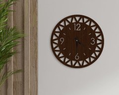 BK Gift Dekoratif 45cm Ahşap Duvar Saati-112