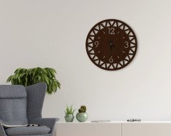 BK Gift Dekoratif 45cm Ahşap Duvar Saati-112