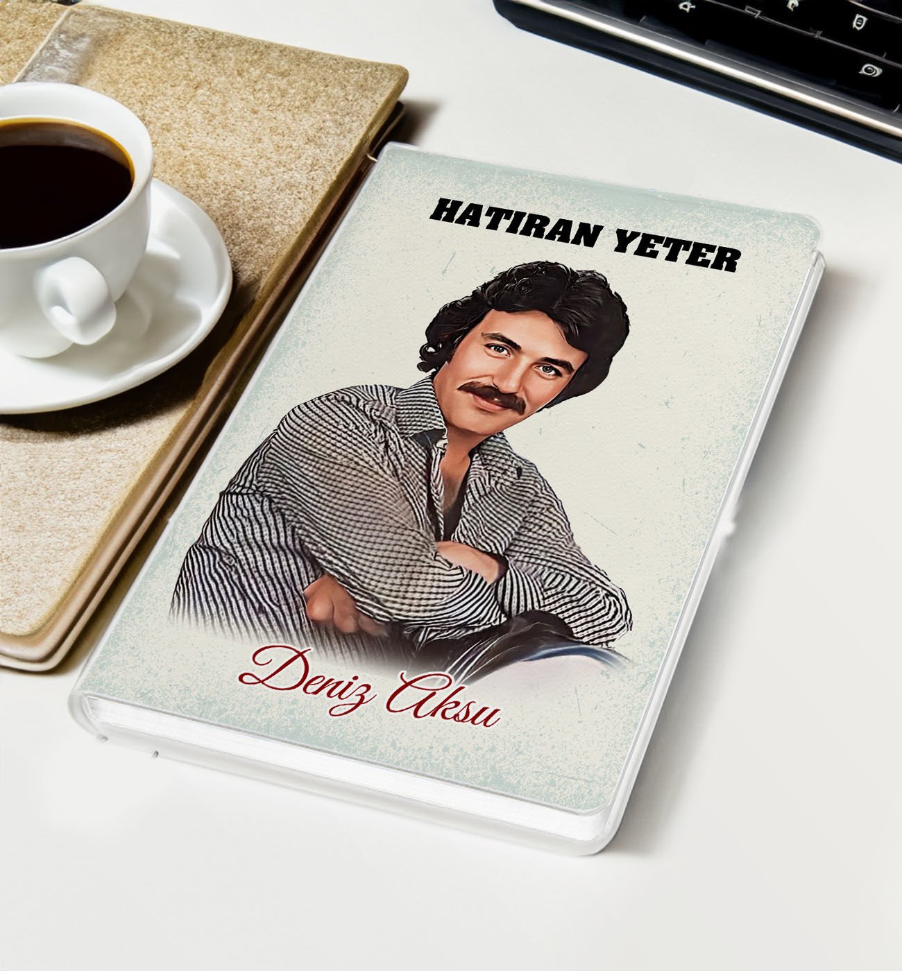BK Gift Kişiye Özel Ferdi Tayfur Hatıran Yeter Tasarımlı Beyaz Defter-1, Arkadaşa Hediye