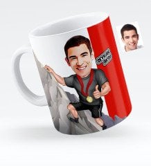 Kişiye Özel Bay Dağcı Karikatürlü Beyaz Kupa Bardak