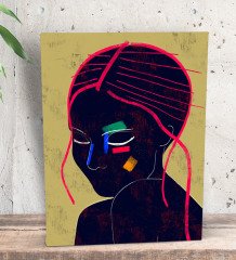 BK Gift Color Of Woman Tasarımlı Dekoratif Mini Kanvas Tablo 15x20cm-4