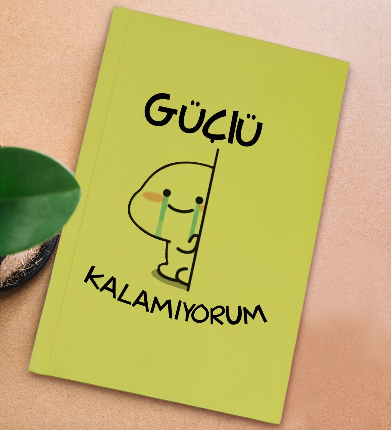 BK Gift Sert Kapaklı Sarı Lastikli Defter , Arkadaşa Hediye, Yeni İş Hediyesi, Doğum Günü Hediyesi-2