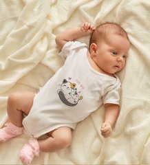 BK Kids Love You Tasarımlı Bebek Body Zıbın - Model 1