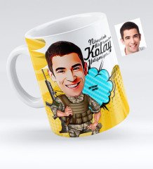 Kişiye Özel Uzman Çavuş Karikatür Beyaz Kupa Bardak - 2