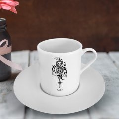 Kişiye Özel S Harfli Türk Kahvesi Fincanı (Model 1)