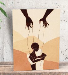BK Gift Yatak Odası Konseptli Dekoratif Mini Kanvas Tablo 15x20cm-88