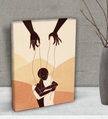 BK Gift Yatak Odası Konseptli Dekoratif Mini Kanvas Tablo 15x20cm-88