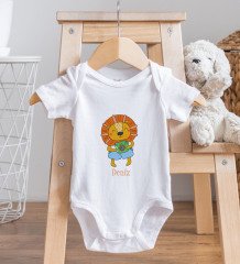 BK Kids Kişiye Özel İsimli Bebek Body Zıbın ve Mama Önlüğü Hediye Seti - Model 23