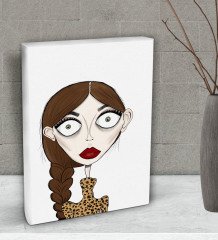 BK Gift Confused But Focused Tasarımlı Dekoratif Mini Kanvas Tablo 15x20cm-1