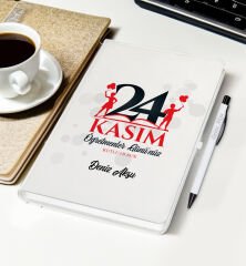 BK Gift Kişiye Özel İsimli Öğretmenler Günü Tasarımlı Defter, Tükenmez Kalem, Kupa ve Mousepad Hediye Seti - 6, Öğretmene Hediye, Öğretmenler Günü