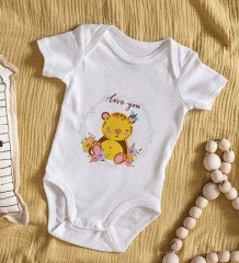 BK Kids Love You Tasarımlı Bebek Body Zıbın - Model 2