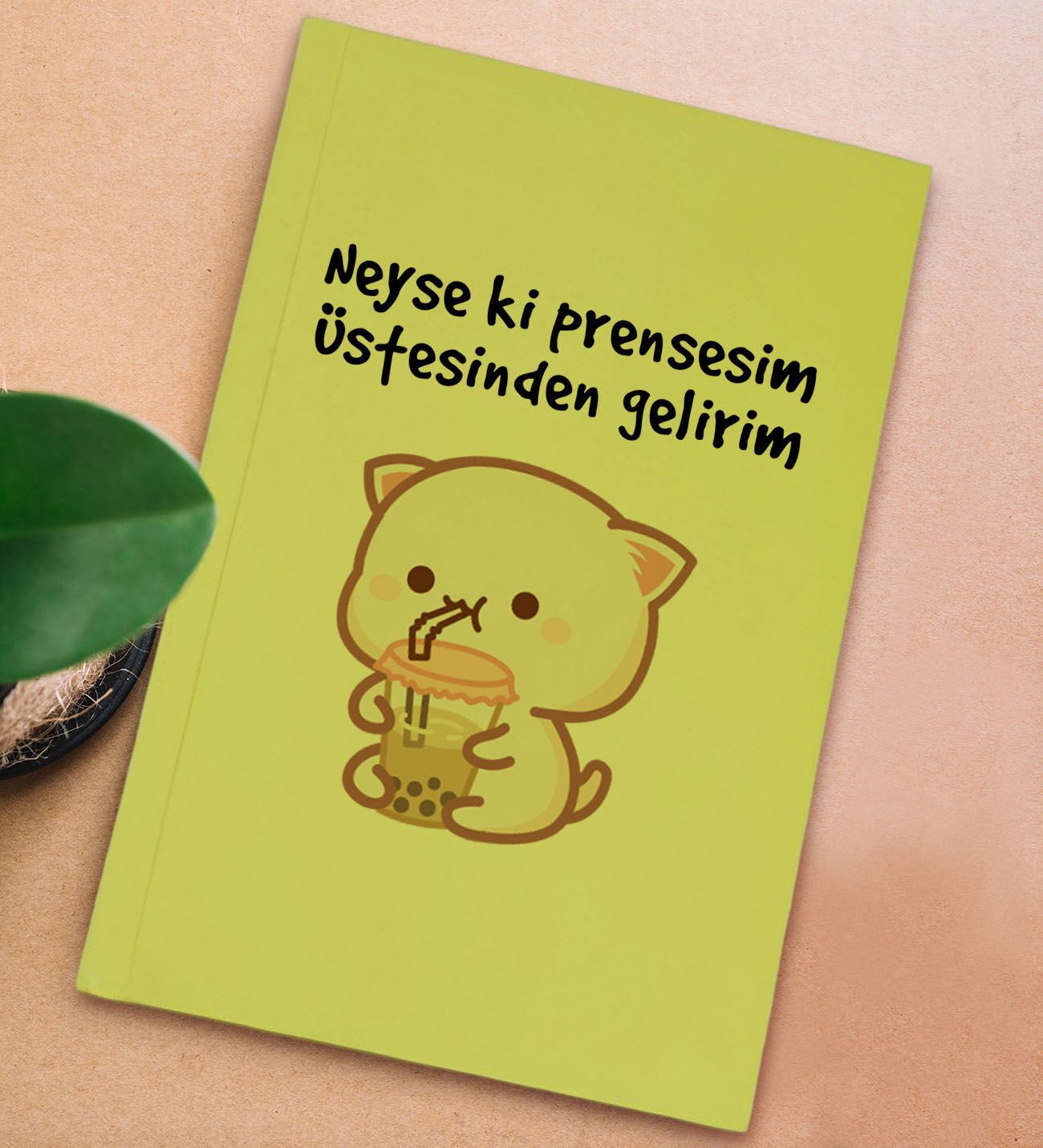 BK Gift Sert Kapaklı Sarı Lastikli Defter , Arkadaşa Hediye, Yeni İş Hediyesi, Doğum Günü Hediyesi-11
