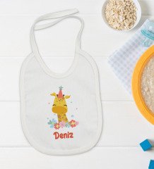 BK Kids Kişiye Özel İsimli Bebek Body Zıbın ve Mama Önlüğü Hediye Seti - Model 24