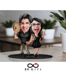 BK Gift Kişiye Özel Sevgililer Karikatürlü Ahşap Biblo, Sevgililer Günü Hediyesi, Doğum Günü Hediyesi, Yıl Dönümü Hediyesi-18