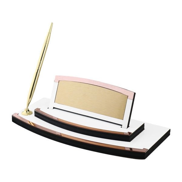 Beyaz Ahşap Masa İsimliği - Tek Kalemli