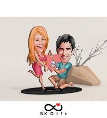 BK Gift Kişiye Özel Sevgililer Karikatürlü Ahşap Biblo, Sevgililer Günü Hediyesi, Doğum Günü Hediyesi, Yıl Dönümü Hediyesi-19