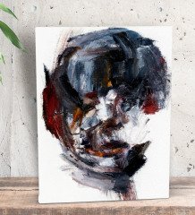 BK Gift Distortion Tasarımlı Dekoratif Mini Kanvas Tablo 15x20cm-1
