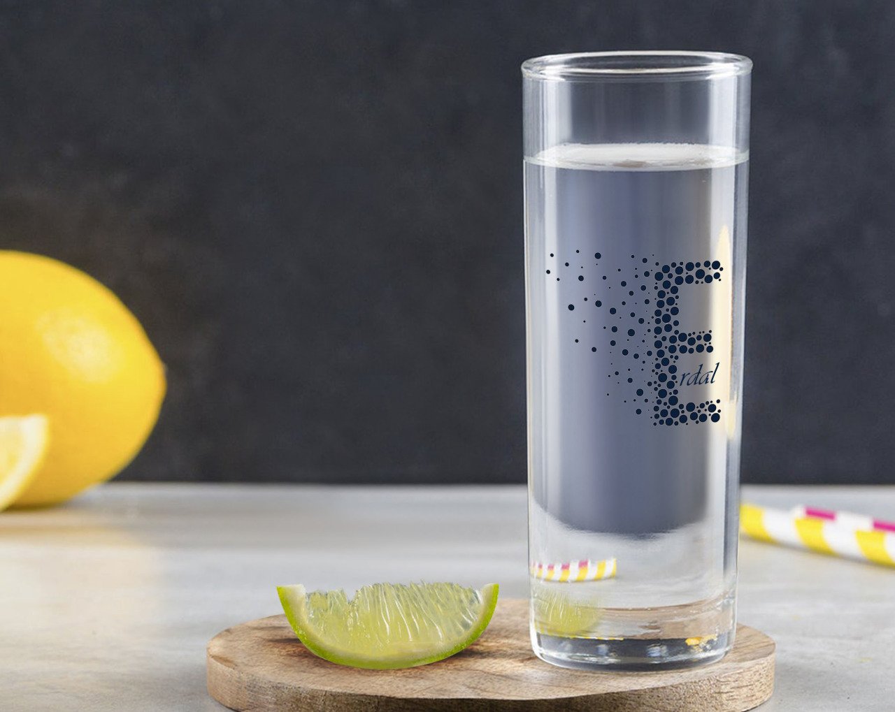 Kişiye Özel Renkli Baskılı Harfli Vodka Bardağı-5