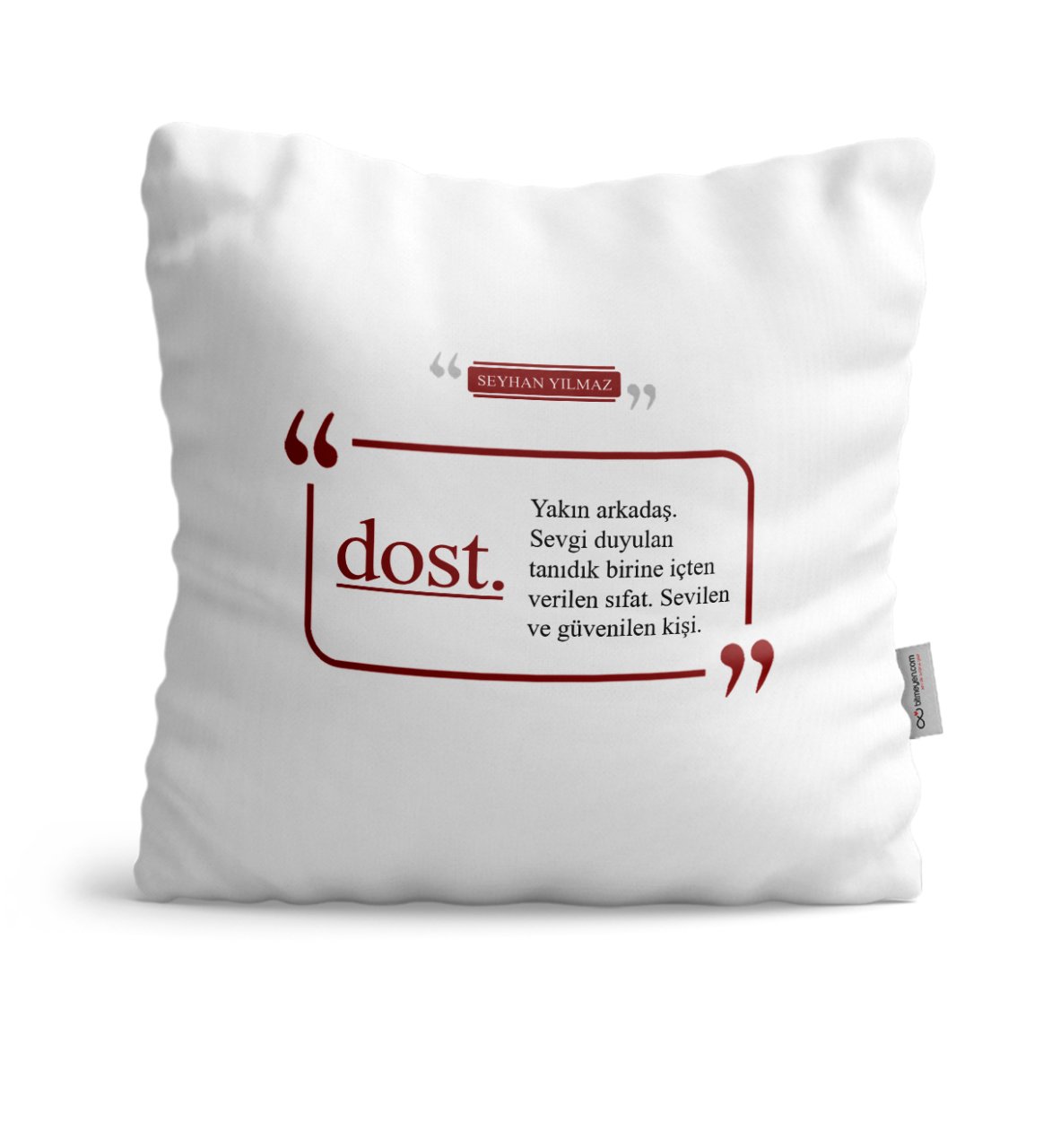 Kişiye Özel Dost Dekoratif Yastık - 1