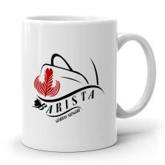 Kişiye Özel Mesleki Barista Tasarımlı Beyaz Kupa Bardak - 1