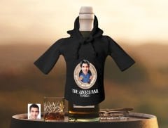 BK Gift Kişiye Özel Karikatürlü Mini Siyah İçki Şişesi Tişörtü , Ev Bar Dekoru, Viski, Şarap, Votka, Rakı Şişesi Tişörtü, Ev Barı-14
