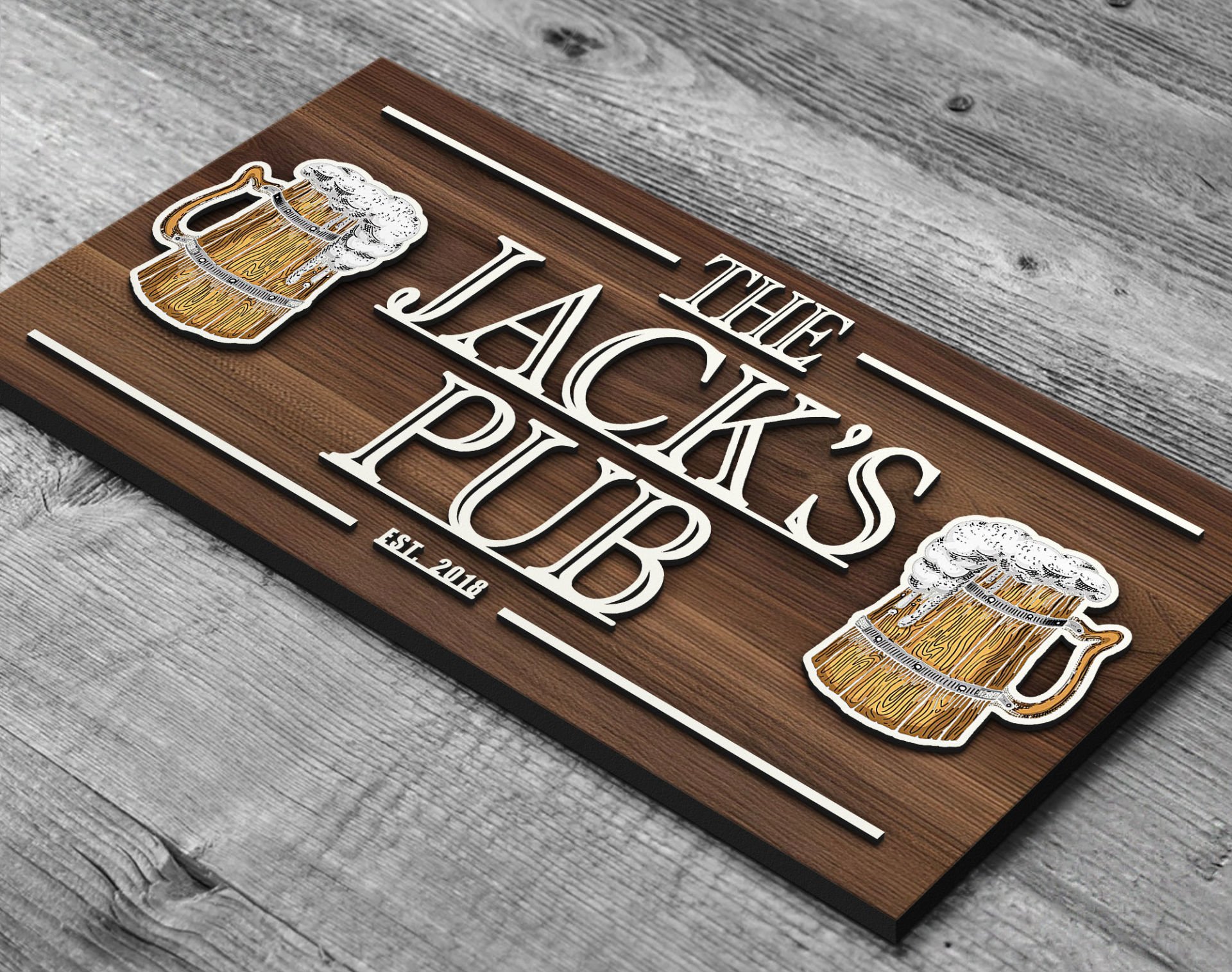 BK Gift Kişiye Özel Kabartma Tasarım Ahşap Bar Tabelası-23, Home Bar Tabela, Rustik Ev Dekorasyonu, Duvar Dekoru