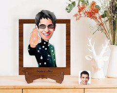 Kişiye Özel Matrix Neo Karikatürlü Ahşap Standlı 3D Biblo-1