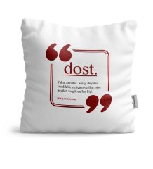 Kişiye Özel Dost Dekoratif Yastık - 3