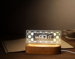 BK Gift Kişiye Özel isimli Led Işıklı Akrilik Masa İsimliği-7, Ofis Dekoru, Mesleki Hediye, Ofis Hediyeleri