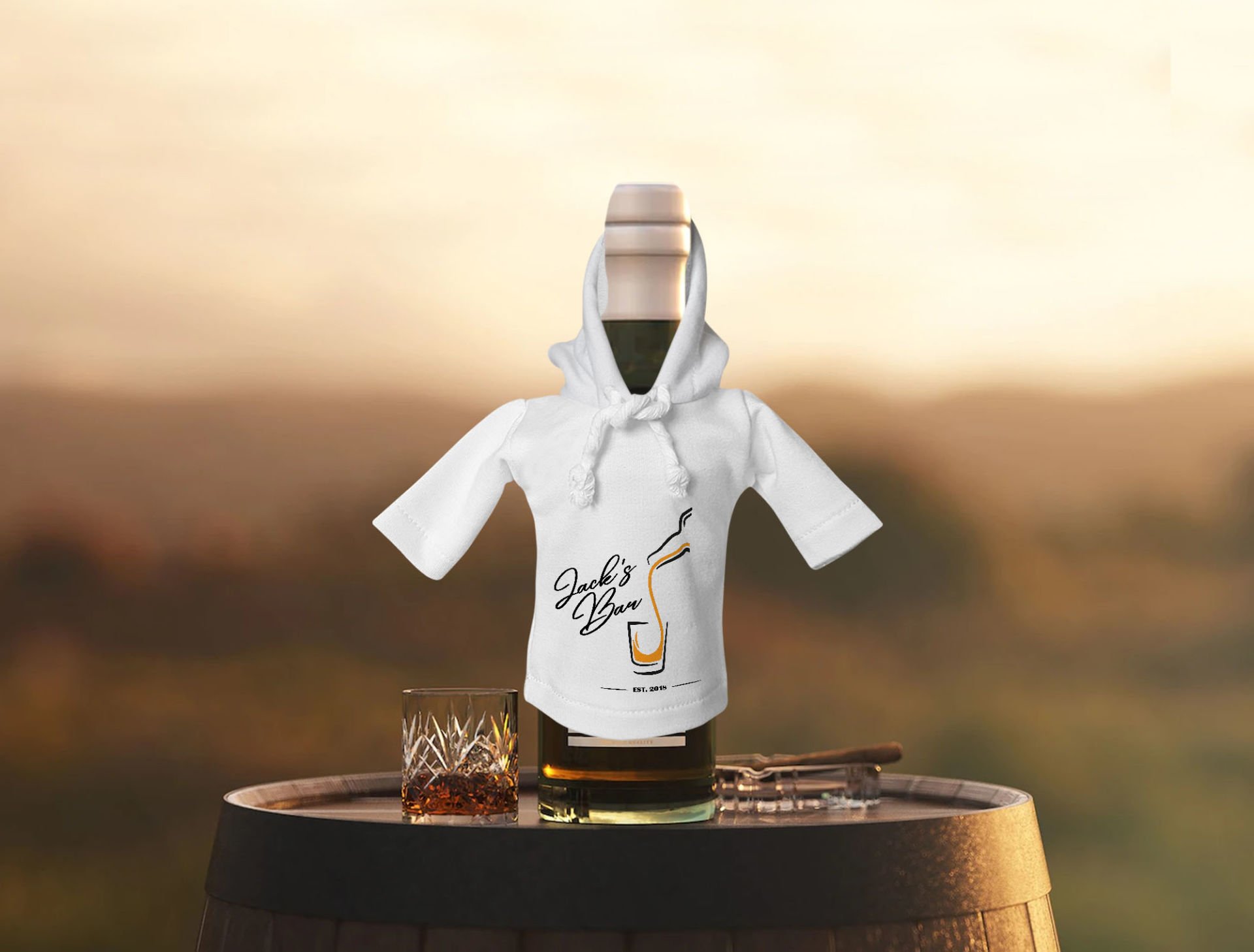 BK Gift Kişiye Özel Mini Beyaz İçki Şişesi Tişörtü , Ev Bar Dekoru, Viski, Şarap, Votka, Rakı Şişesi Tişörtü, Ev Barı-11