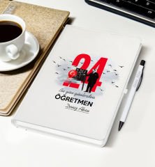 BK Gift Kişiye Özel İsimli Öğretmenler Günü Tasarımlı Defter, Tükenmez Kalem, Kupa ve Mousepad Hediye Seti - 15, Öğretmene Hediye, Öğretmenler Günü