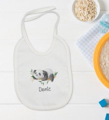 BK Kids Kişiye Özel İsimli Bebek Body Zıbın ve Mama Önlüğü Hediye Seti - Model 25