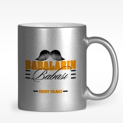 Kişiye Özel Babaların Babası Tasarımlı Gümüş Yaldızlı Kupa Bardak - 2